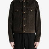 Brown jacket, full body view