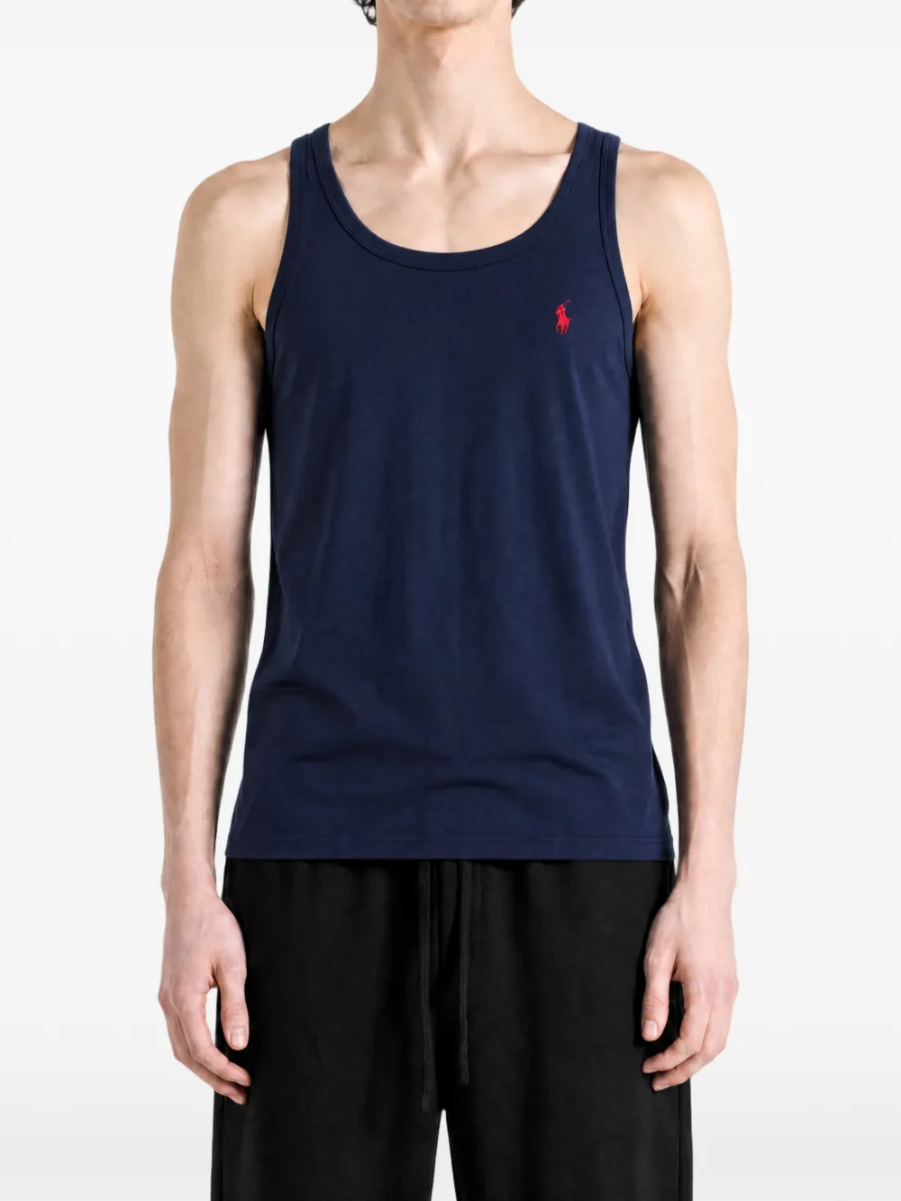 Blue top worn by a person, showing the top fit