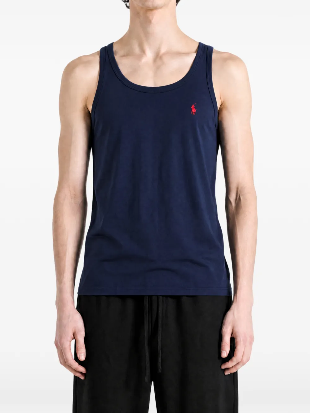 Blue top worn by a person, showing the top fit