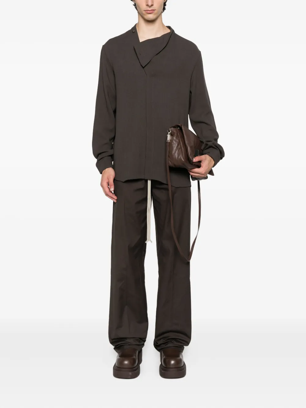 Brown pants, full body view