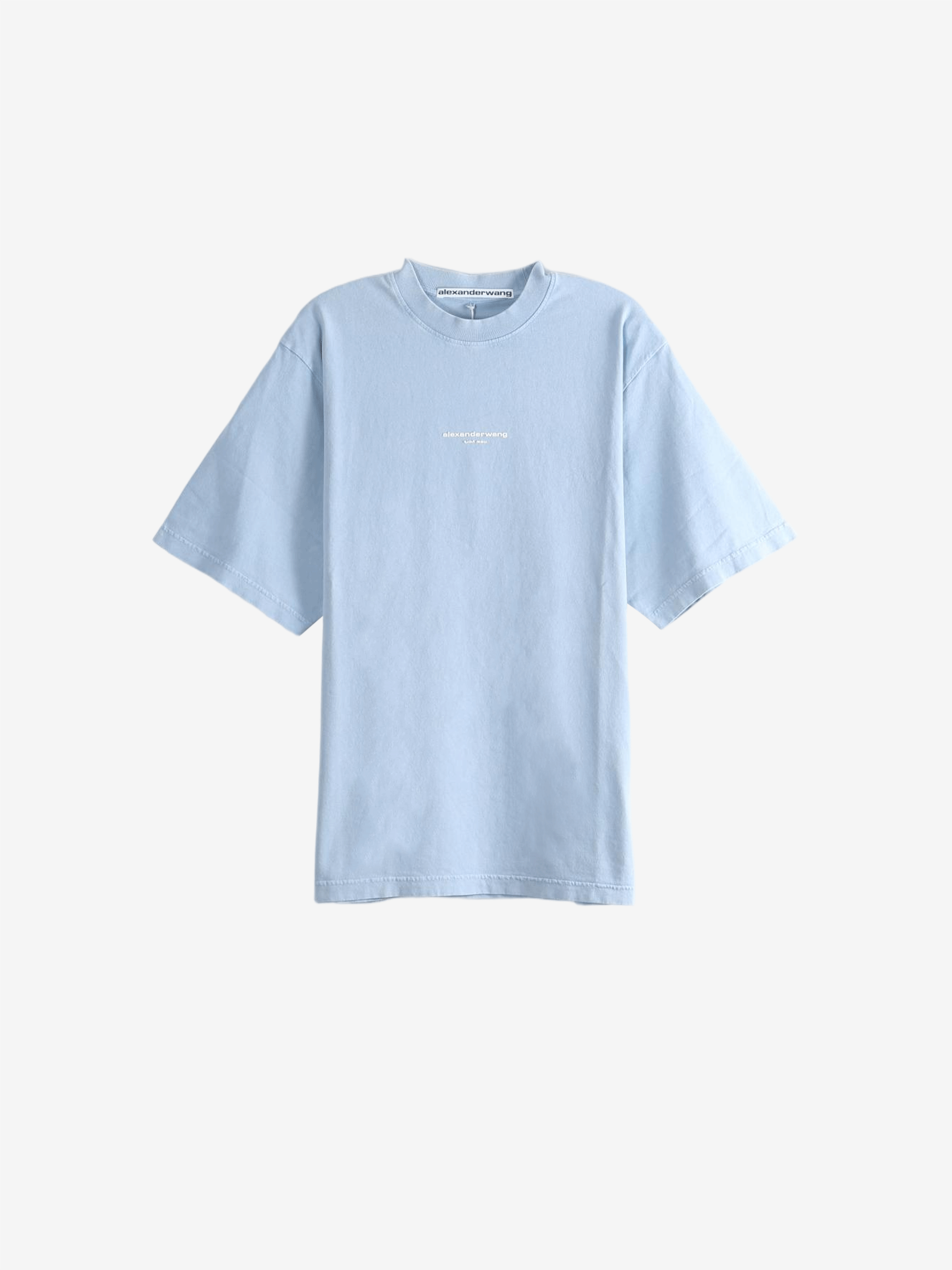 Blue t-shirt, front view