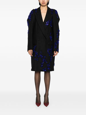 DRIES VAN NOTEN - Women Wool Blend Embroidered Coat