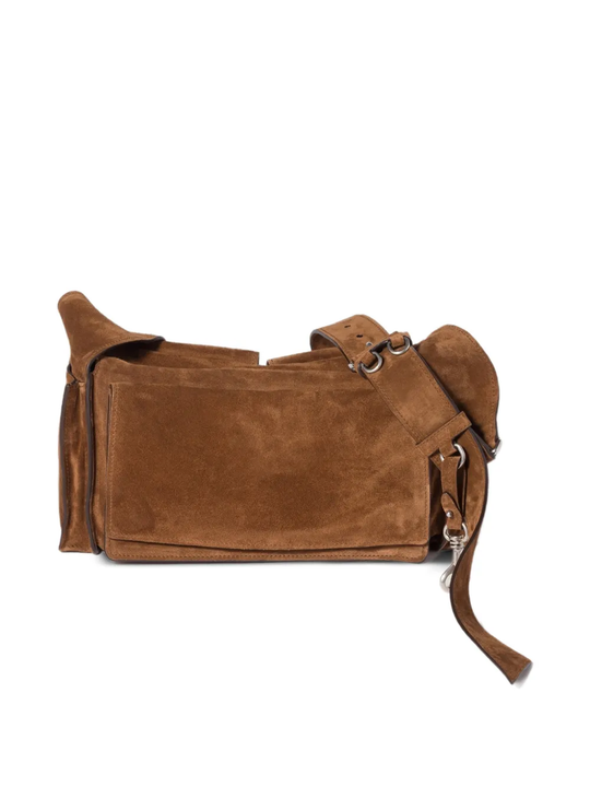 Brown leather bag,back view