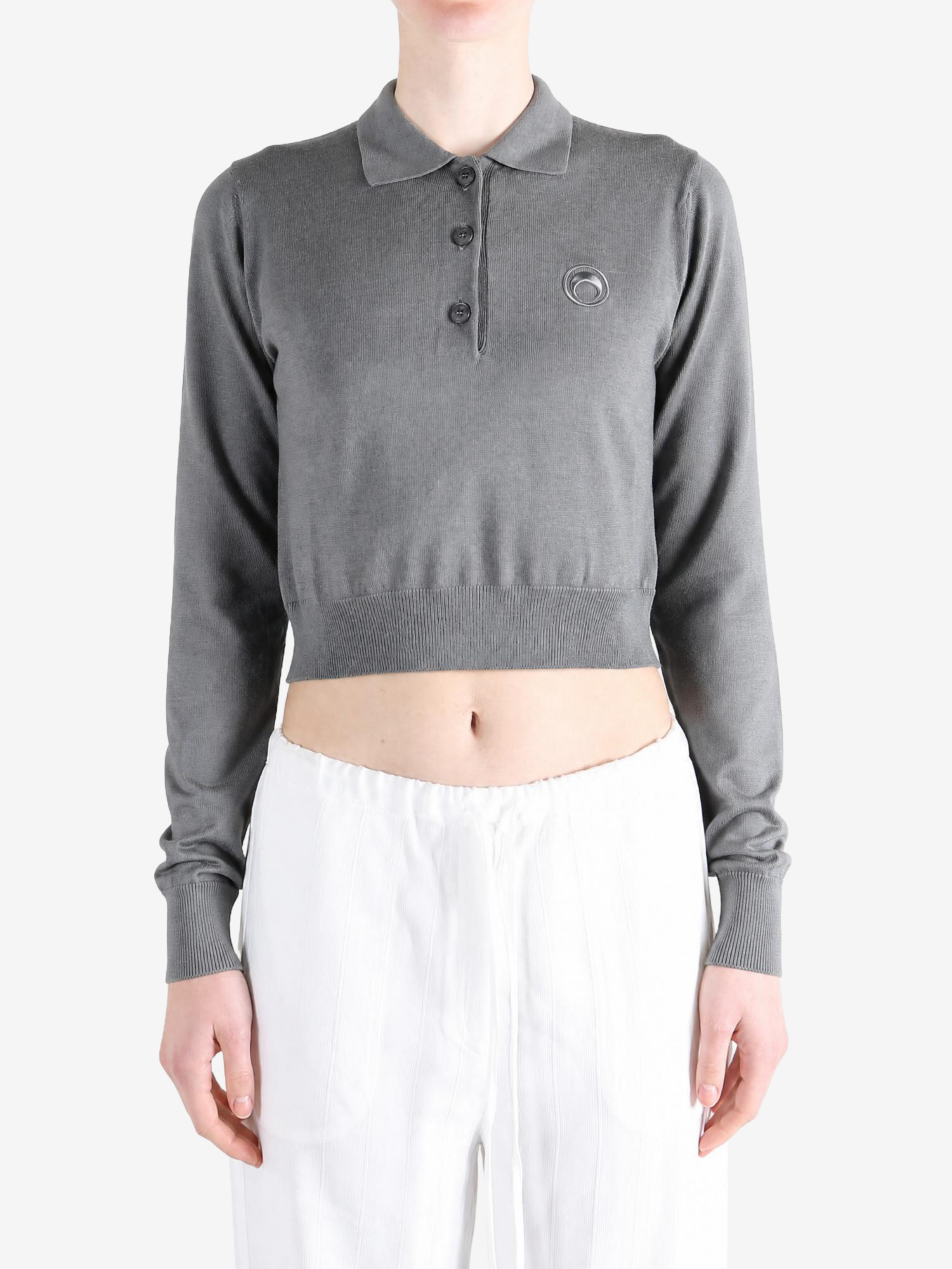 Grey t-shirt worn by a person, showing the t-shirt fit