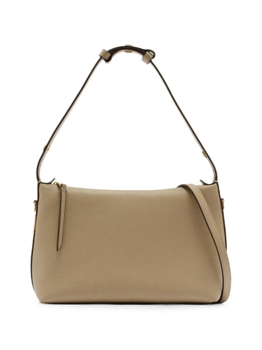 Tan bag, front view