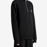 Black hoodie, full body view