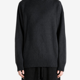Black knitwear, full body view