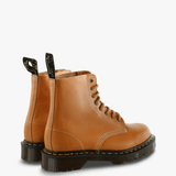 Tan shoes, side view