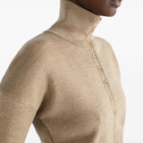 Tan top worn by a person, showing the top fit