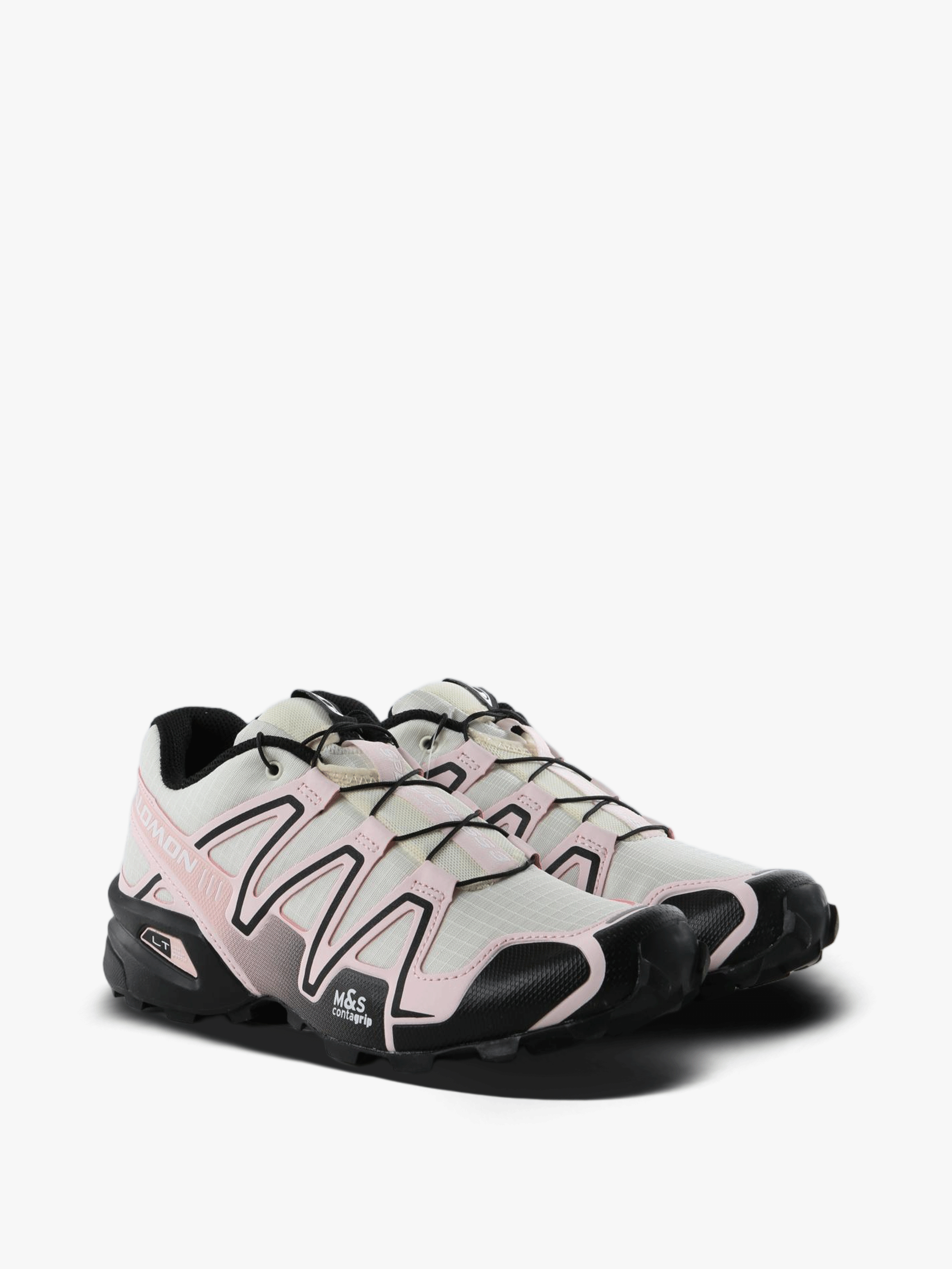 Pink shoes, front view