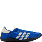 Blue sneakers, front view