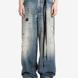 Blue jeans, front view