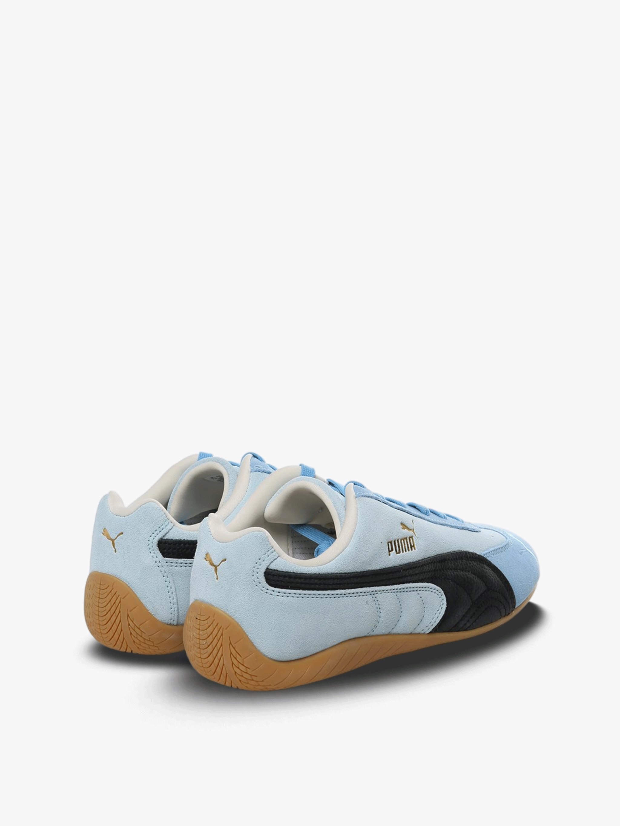 Light blue and black sneaker,back view