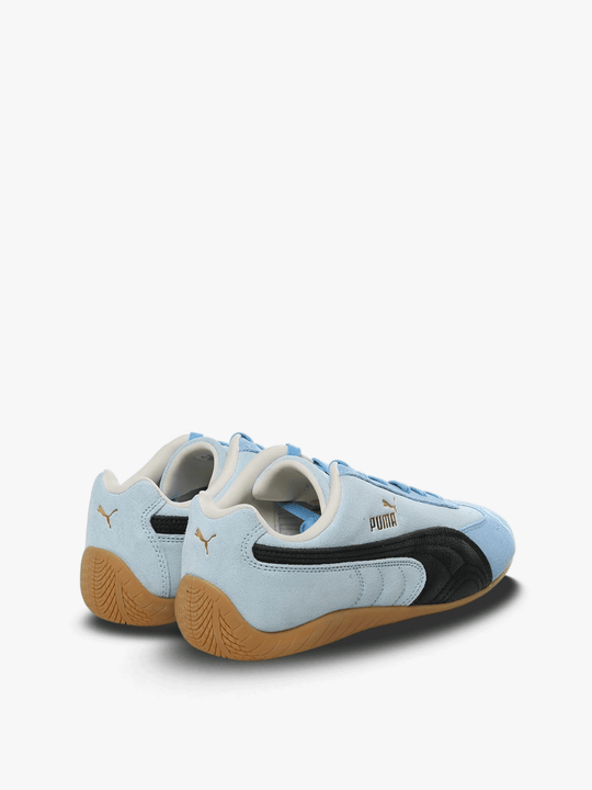 Light blue and black sneaker,back view