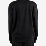 Black hoodie, full body view