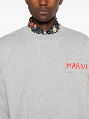 MARNI Men Mini Logo Organic Cotton Sweatshirt