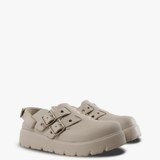 Tan shoes, front view