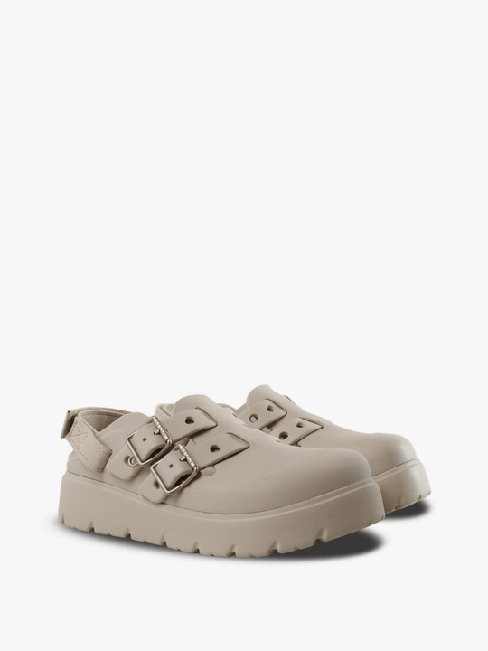 Tan shoes, front view