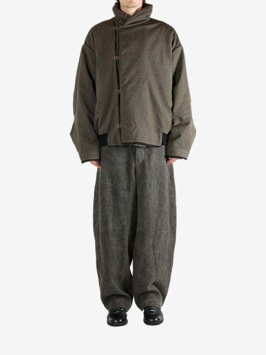 Green jacket, full body view