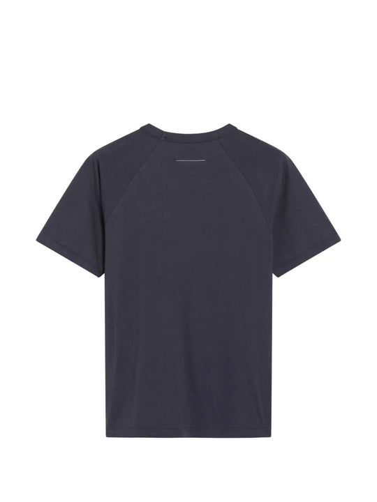 Navy t-shirt, back view