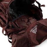 Burgundy bag, front view