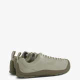 Tan shoes, side view