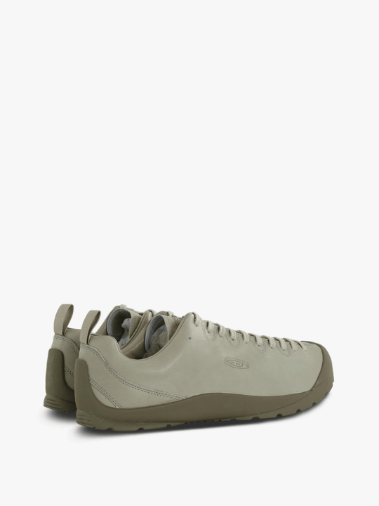 Tan shoes, side view
