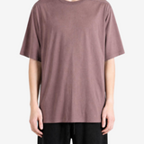 Purple t-shirt, full body view