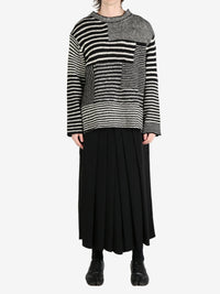 YOHJI YAMAMOTO POUR HOMME - Men Border Round Neck Knit