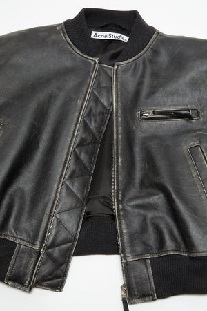 ACNE STUDIOS - Women Leather Bomber Jacket