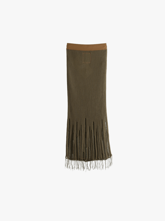 Brown skirt, front view