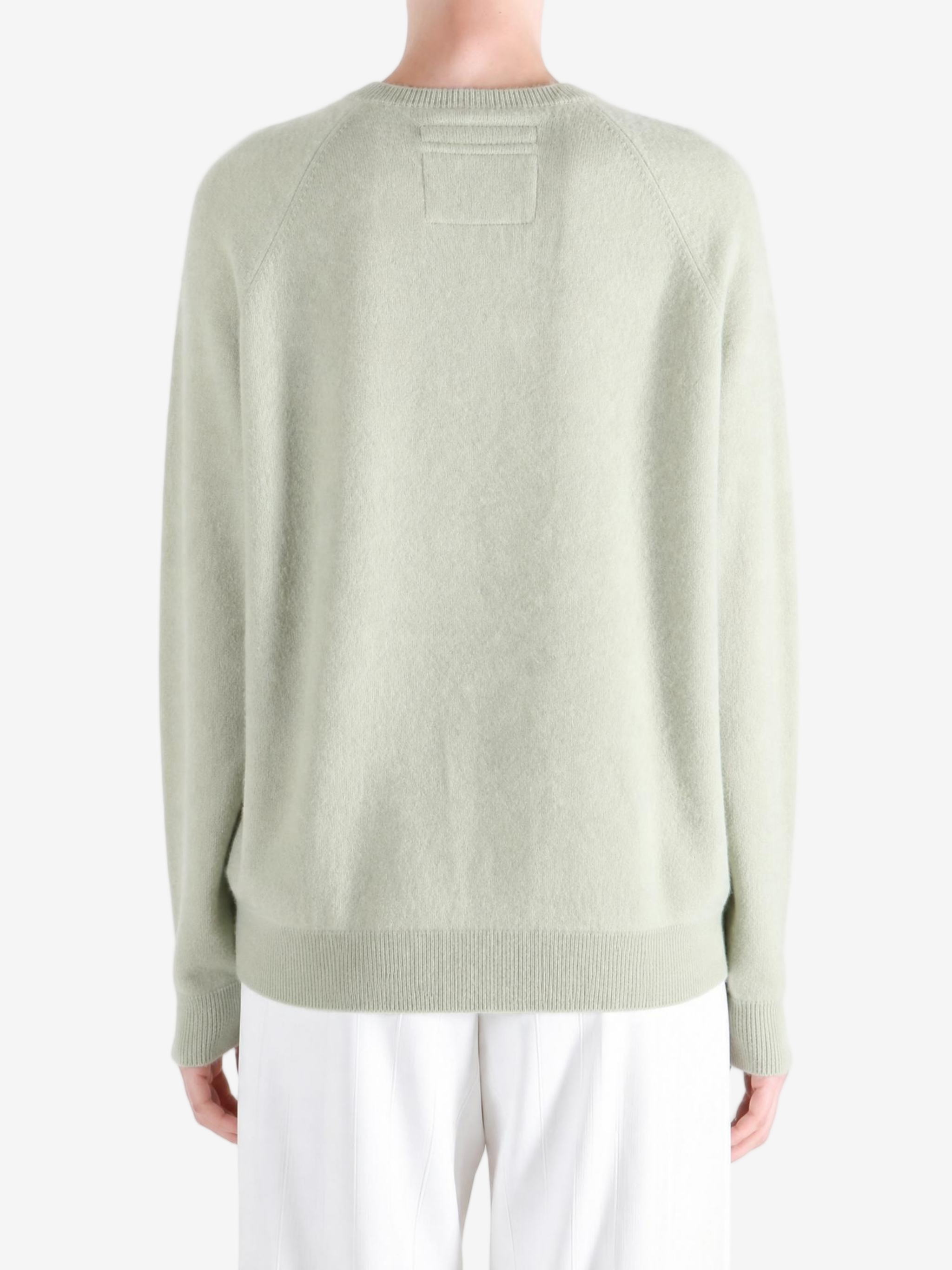 Green hoodie, full body view