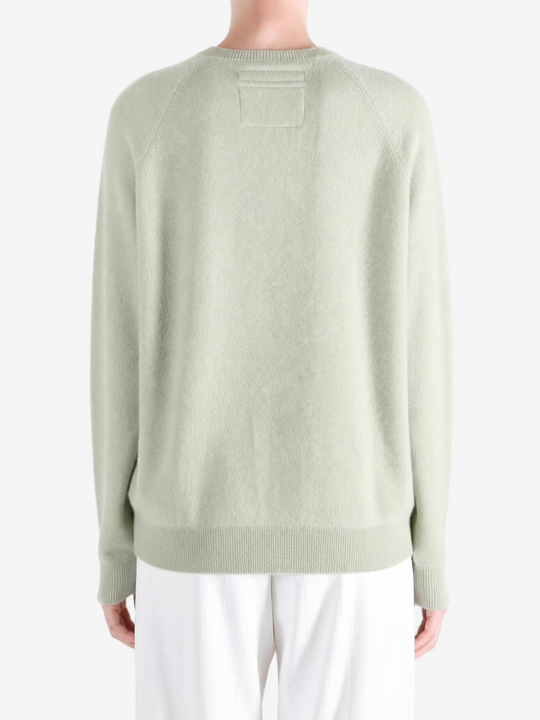 Green hoodie, full body view