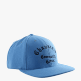 Blue hat, front view