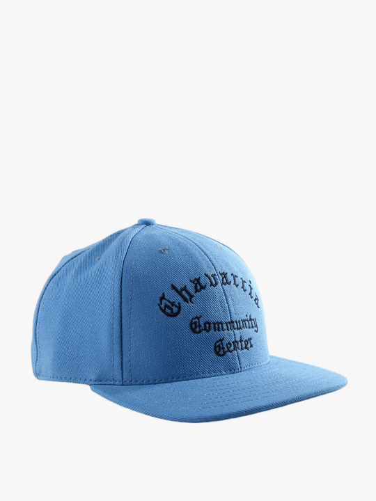 Blue hat, front view