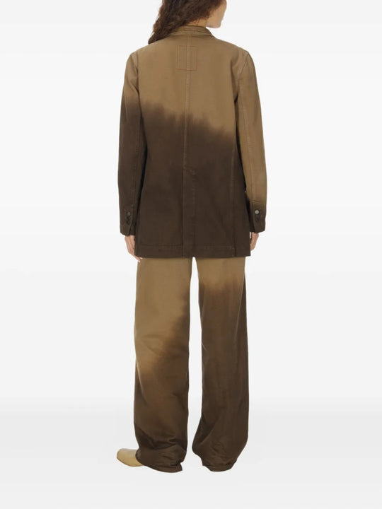 Brown jackets, full body view