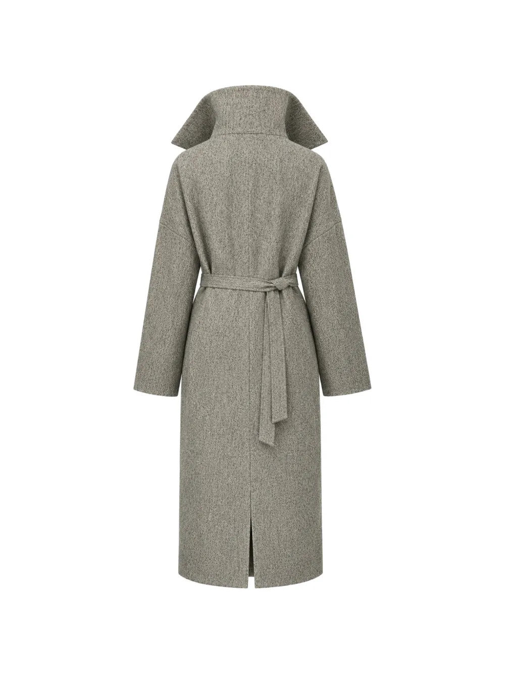 Grey jacket, back view