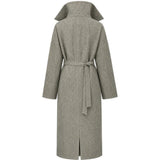 Grey jacket, back view