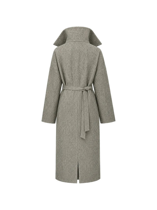 Grey jacket, back view
