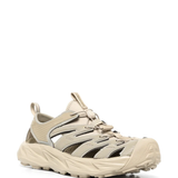 Tan sandals, side view