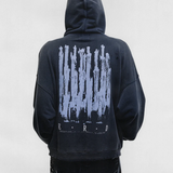 Black hoodie, full body view