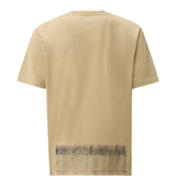 Tan t-shirt, back view