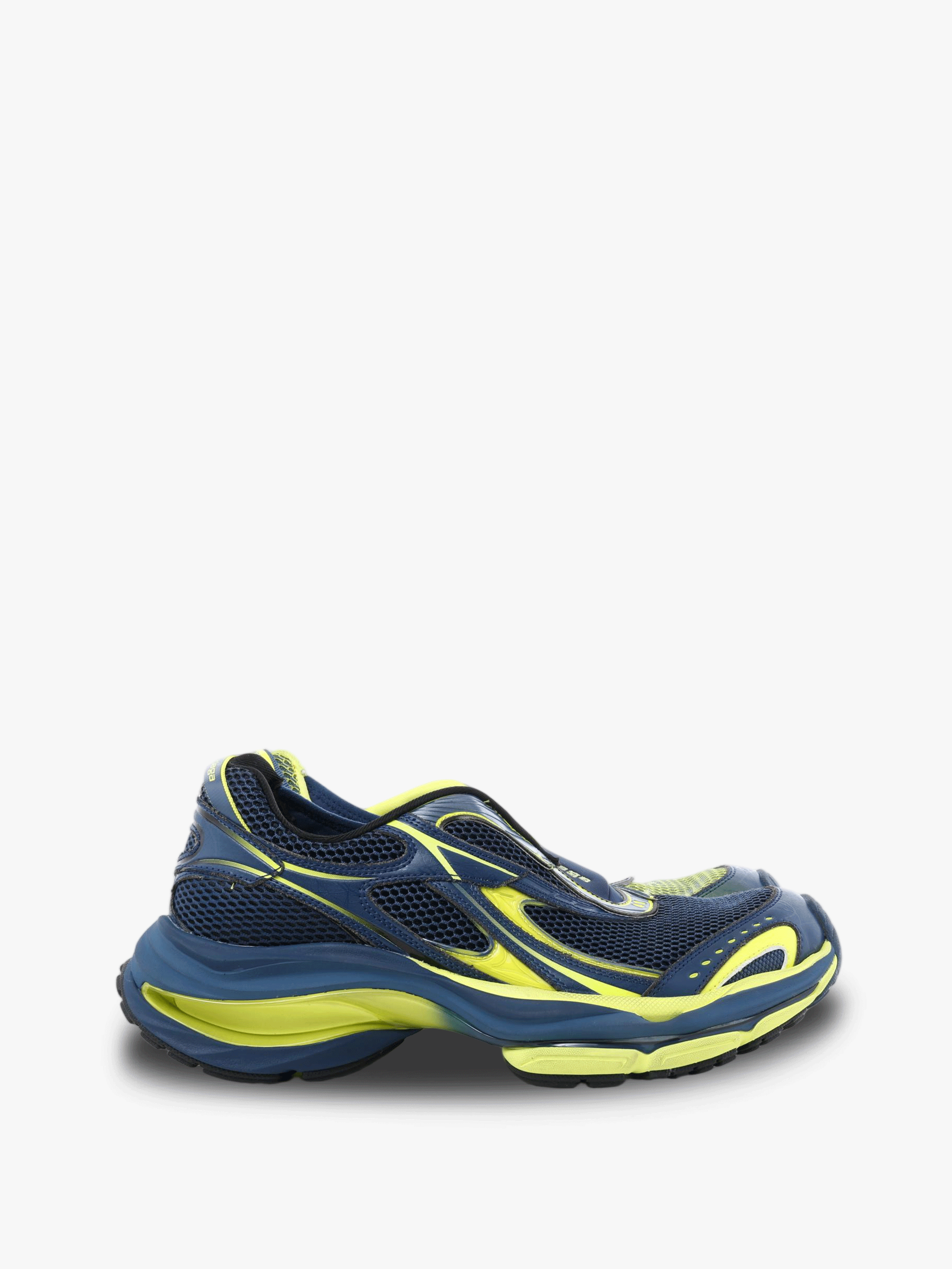Navy shoes, side view