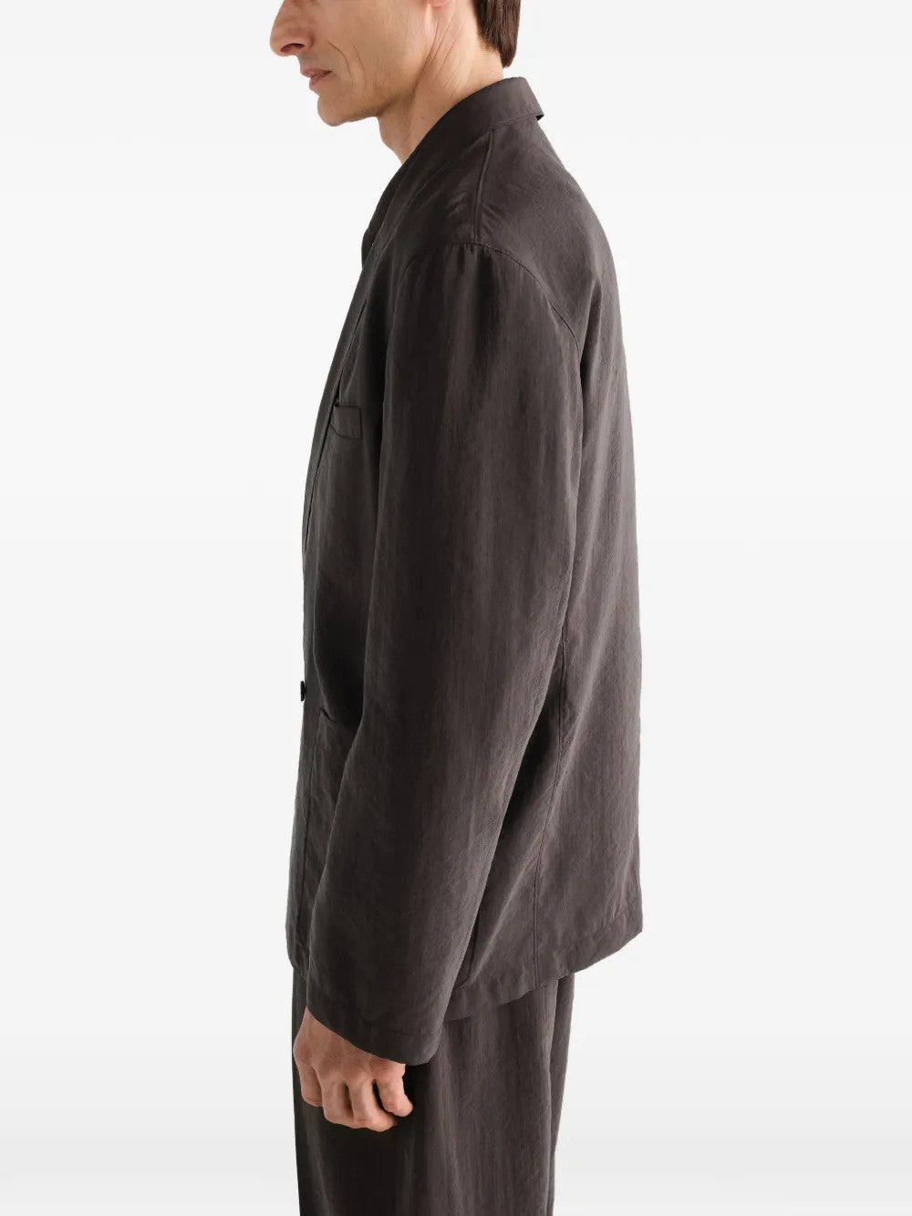Brown jacket, full body view