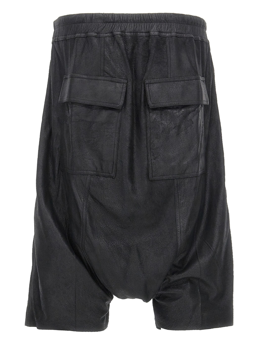 RICK OWENS - Men  Leather Rick S Pods Shorts