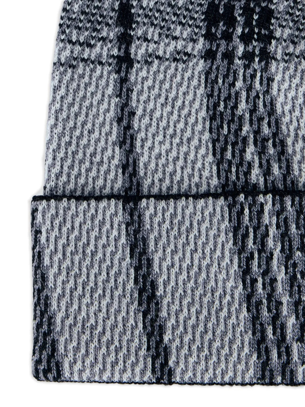 Close up of Black hat, showing texture of the 100% wool fabric