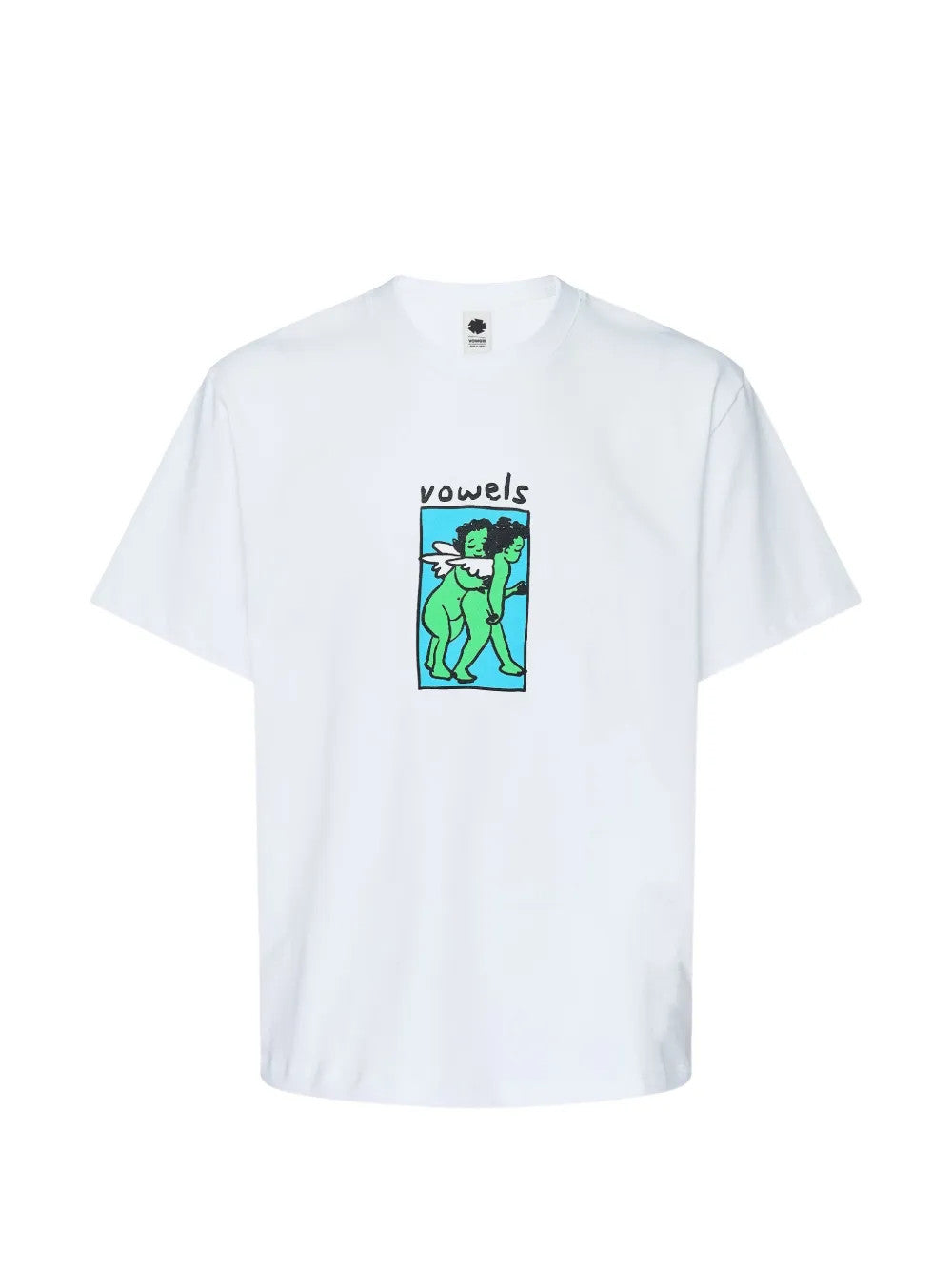White t-shirt, front view