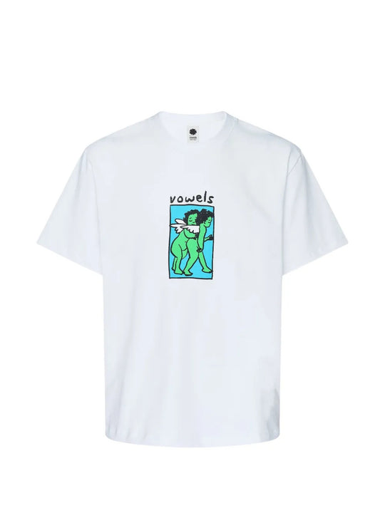 White t-shirt, front view