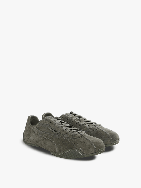 Brown sneaker, side view