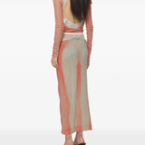 JEAN PAUL GAULTIER - Women Pinstripe Body Morphing Mesh Bodysuit